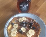 A picture of step 11 of Big Messy Loaded American-Style breakfast pancakes.