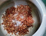 A picture of step 1 of Stir-fried Red Rice and Veggies.