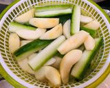 Hình bước làm 1 của món Nước ép bí đao, lê