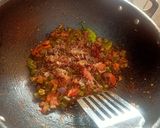 A picture of step 2 of Bhindi fry.