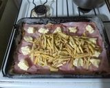 Foto del paso 3 de la receta: Tortilla de batata rellena de jamón y queso al horno