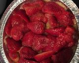 A picture of step 6 of Rhubarb & strawberry no oven cake / pie.
