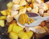 Foto del paso 4 de la receta: Manzana 🍎 y pollo al curry 🐔🥕🍇