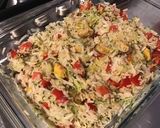 Une image de l'étape 8 de Salade de riz aux moules,tomates et courgette.