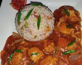 A picture of step 13 of Chicken Vegetable Fried Rice With Shashlik.
