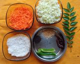 A picture of step 1 of Cabbage And Carrot Thoran.