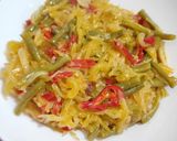 Foto langkah ke 4 dari resep Tumis Pepaya dan Kacang Panjang.