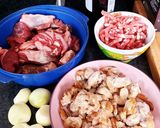 A picture of step 1 of Boeuf Bourguignon.