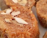 A picture of step 1 of Kunafa Mabrouma with Nuts.