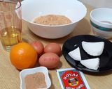 Foto del paso 1 de la receta Bizcocho de coco, almendra, chocolate, y naranja...🥧 🥥🍫🍊