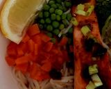 A picture of step 6 of My Salmon Noodles + Veg Bowl#Lunch#mainmeal#Eattherainbow.