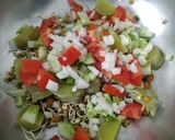 A picture of step 5 of Mix sprouts sweet potato salad.