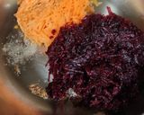 A picture of step 1 of Beet Heart Sandwiches.