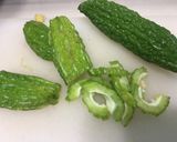 A picture of step 1 of Bitter Gourd Egg Soup.