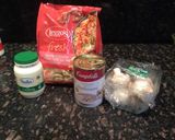 A picture of step 1 of Creamy mushroom and bacon ravioli.