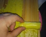 A picture of step 8 of Khandvi.