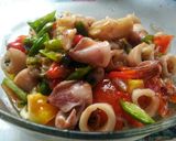 Foto langkah ke 6 dari resep Tumis cumi asin pete rawit.