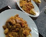 A picture of step 21 of Paella Mixta (Señoret).