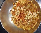 A picture of step 4 of Jowar Matar Atta Masala Bundi.