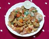 A picture of step 3 of Row Banana Sabzi.