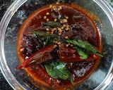 A picture of step 9 of Inji puli /sweet and sour ginger pickle.