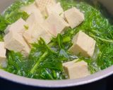 A picture of step 3 of 🌱 Vegan Mustard Greens Soup with Tofu.