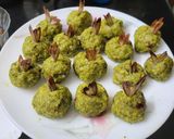 A picture of step 4 of Prawn lolipop.