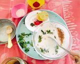 A picture of step 2 of Mint Garlic Dip 😋 Herbed yogurt Curd Dip.