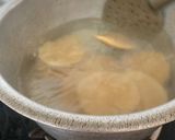 A picture of step 4 of Dal Bati Churma with pickled onions.