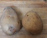 A picture of step 1 of Crispy batata chips for fasting (upvasache crispy batata chips).