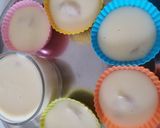 A picture of step 3 of Litchi coconut pudding.