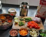 A picture of step 1 of Oats vegetables innovative upma.