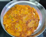 A picture of step 2 of Besan greenchill onion Chilla.