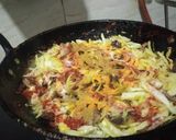 A picture of step 3 of Weightloss cabbage mushroom sabji.