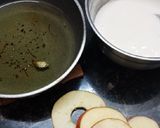 A picture of step 2 of Apple Jalebi/Apple Donut.