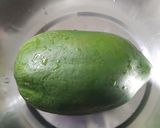 A picture of step 1 of Green Papaya Sabzi.