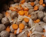 A picture of step 3 of Meatball, Carrot, and Onion Soup.