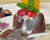 Foto langkah ke 3 dari resep Puding Coklat Fla Vanilla.