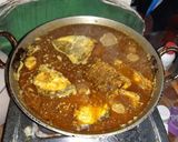 A picture of step 4 of Machha Besara.