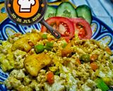 Gambar langkah 6 resipi Nasi Tofu Goreng.