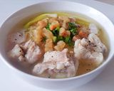 Hình bước làm 4 của món MÌ tươi nấu sườn non