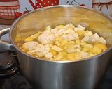 A picture of step 5 of Cauliflower, Apple, and Leek Cream Soup.
