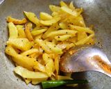 A picture of step 2 of Raw papaya sabji.