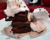 A picture of step 5 of Cadbury Chocolate Brownies with Vanilla Ice-cream.
