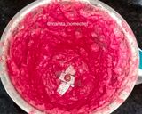 A picture of step 3 of Beetroot Hummus.