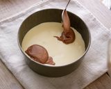 A picture of step 9 of Creamy Cheesecake Recipe (Marble Cake)💝.
