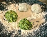 Foto del paso 3 de la receta: Albóndigas de calamar y espinacas con salsa de azafrán y cúrcuma