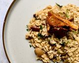 A picture of step 3 of Mushrooms risotto.