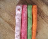 A picture of step 13 of Rainbow Cassatta sandesh.