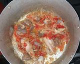 A picture of step 3 of Jollof twist macaroni with liver.